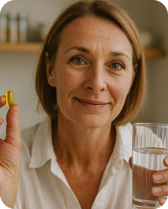 Woman relaxing on sofa