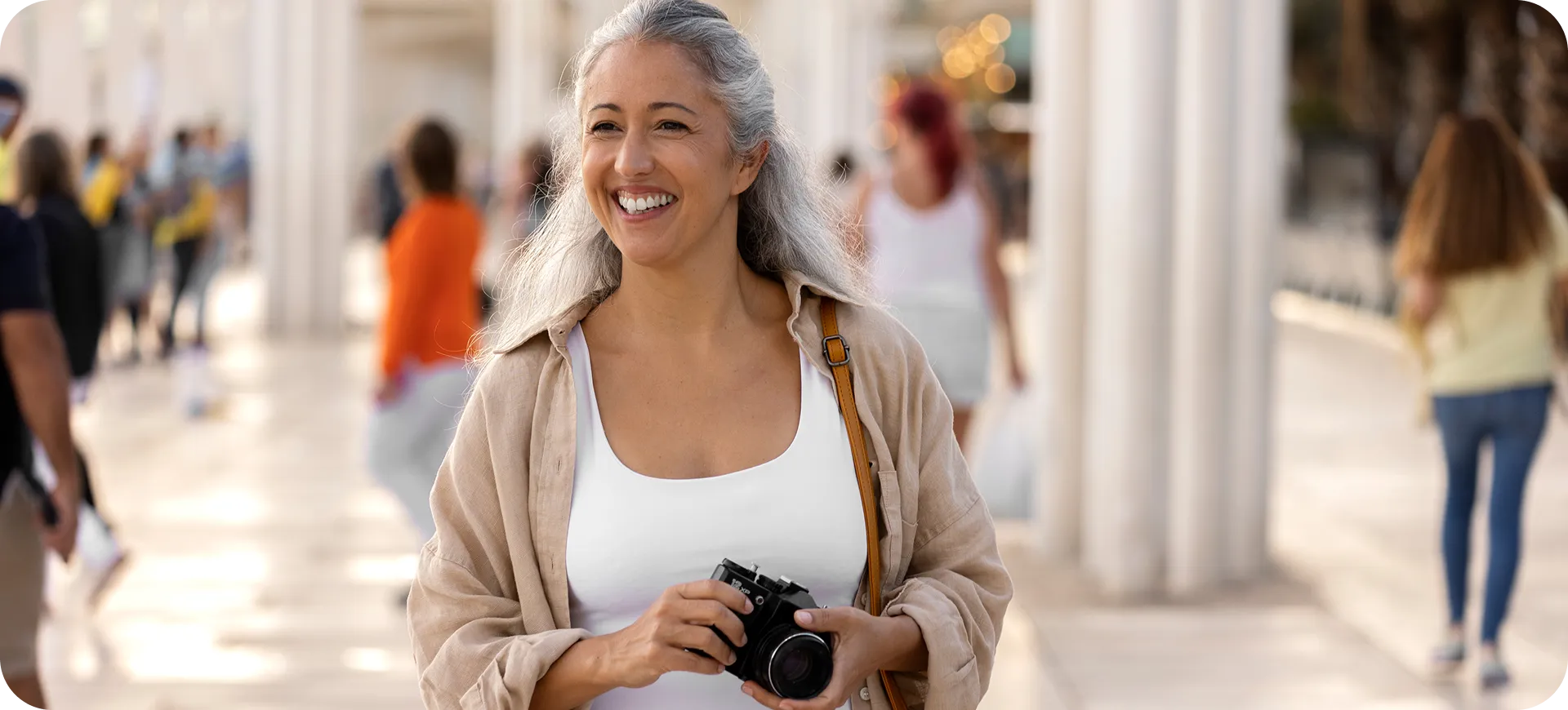 Woman relaxing on sofa