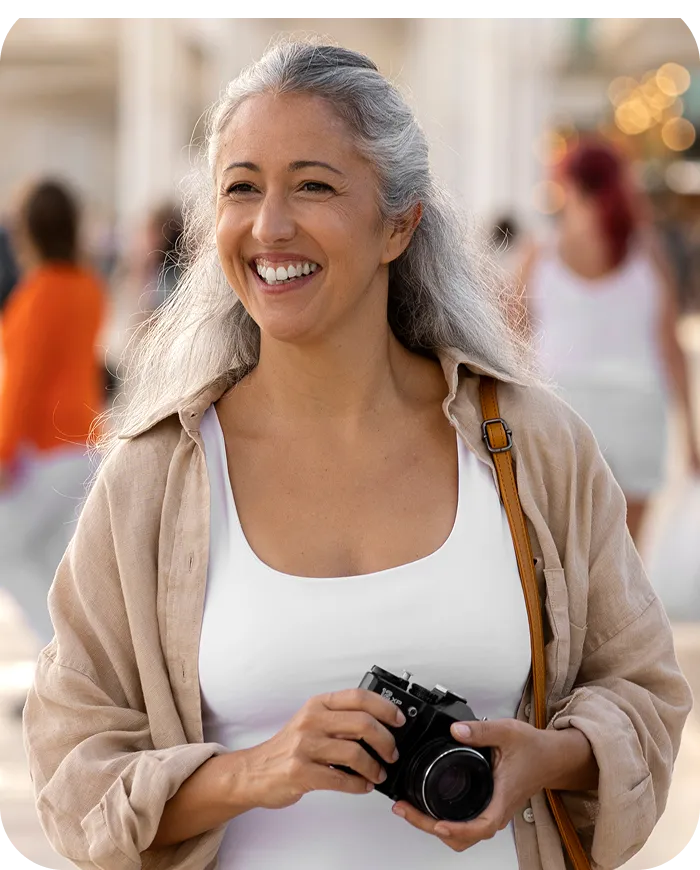 Woman relaxing on sofa